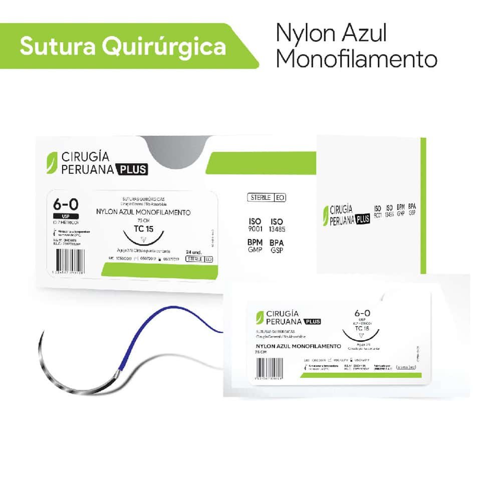 NYLON AZUL MONOFILAMENTO 6-0 / TC 15