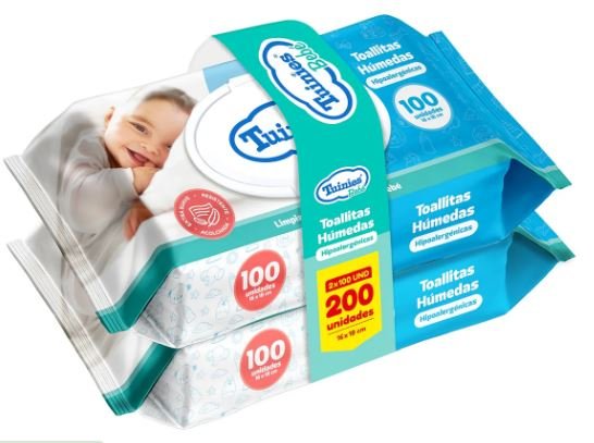 Toallitas húmedas hipoalergenicas Tuinis Pack x 2