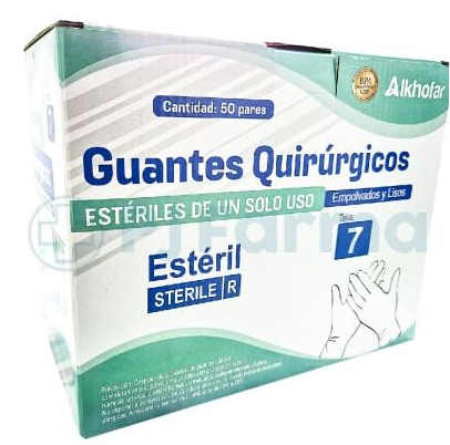 GUANTE QUIRURGICO ESTERIL DESCARTABLE N° 7